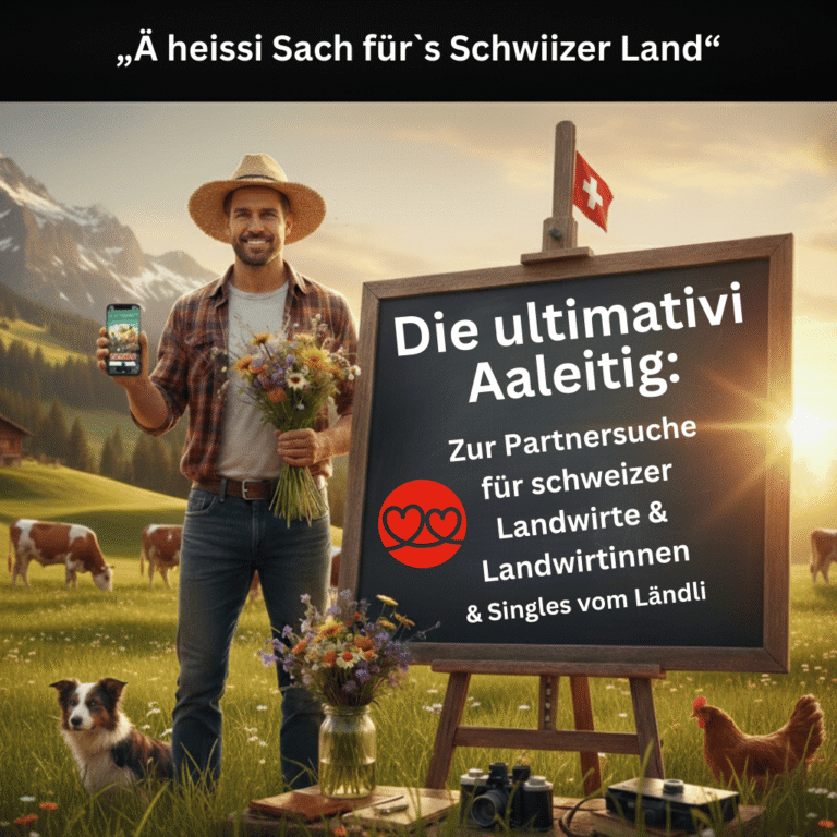 Du bist schweizer Landwirt, Landwirtin oder Single vom Land? Unsere Anleitung zur Partnersuche der Landwirtschaft gibt Dir Anworten auf sämtliche Themen zur Landliebe: