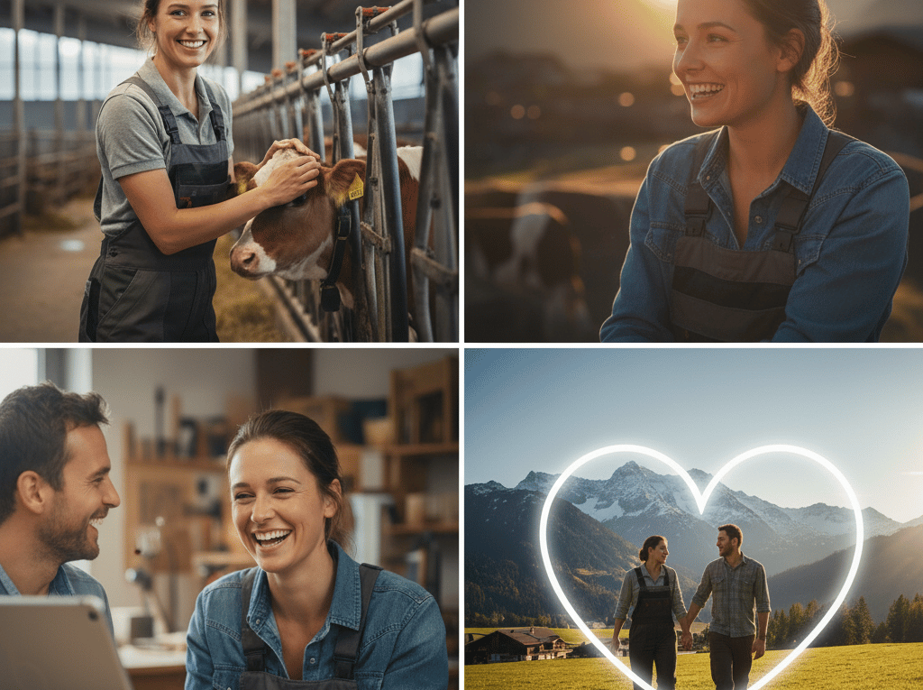Du bist eine starke Frau in der Landwirtschaft und auf Partnersuche? Erfahre die Tipps, wie du als Bäuerin in der Schweiz den richtigen Mann findest.