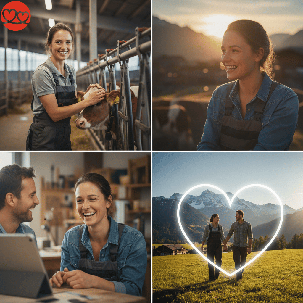 Du bist eine starke Frau in der Landwirtschaft und auf Partnersuche? Erfahre die Tipps, wie du als Bäuerin in der Schweiz den richtigen Mann findest.