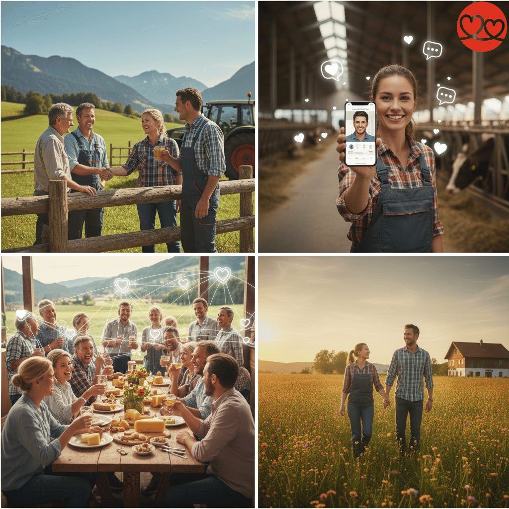 Echte Connection in der Landwirtschaft knüpfen? Erfahre die besten Strategien, um Schweizer Bauern Bekanntschaften zu schliessen und Landwirte kennenzulernen.