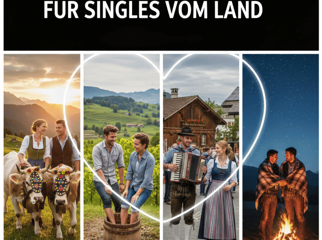 Gerade für Singles vom Land bietet die Schweiz unzählige traditionelle Anlässe, die wie geschaffen sind: Albabzug, Sichlete, Chästeilet Justistal und Winzerfest
