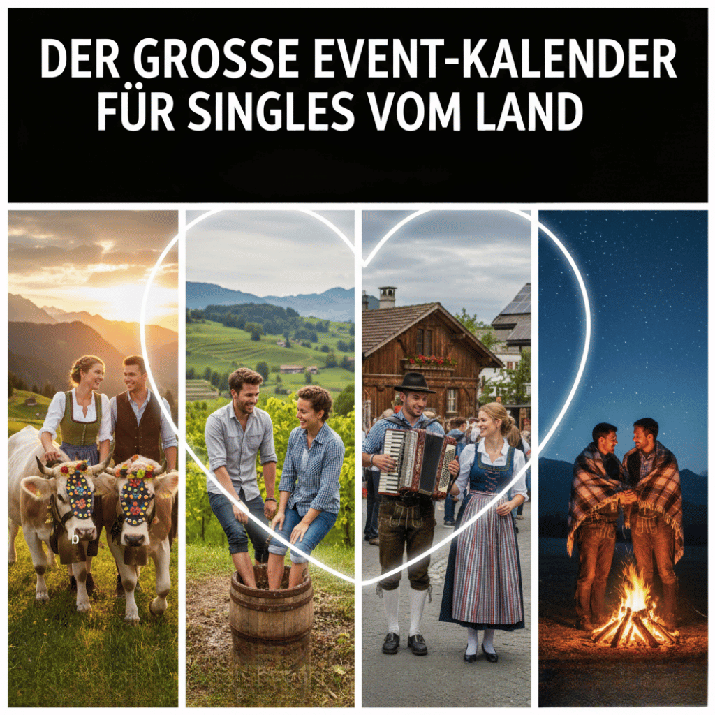 Gerade für Singles vom Land bietet die Schweiz unzählige traditionelle Anlässe, die wie geschaffen sind: Albabzug, Sichlete, Chästeilet Justistal und Winzerfest