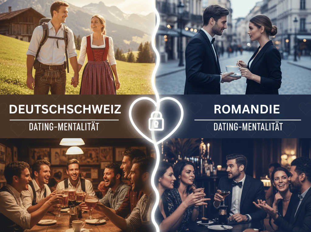Entdecke die Unterschiede beim Dating in der Romandie und der Deutschschweiz. Tipps für die Partnersuche über den Röstigraben und die Mentalität der Westschweiz