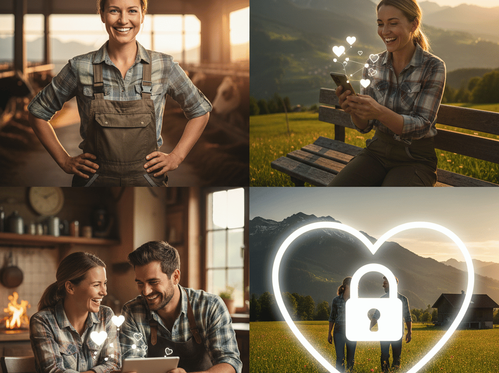 Als Single Bäuerin in der Schweiz die Liebe finden? Erfahre die besten Tipps für die Partnersuche und wie du als starke Frau den Mann an deiner Seite findest.