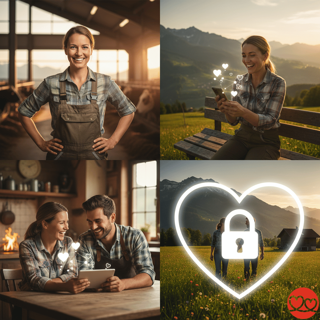 Als Single Bäuerin in der Schweiz die Liebe finden? Erfahre die besten Tipps für die Partnersuche und wie du als starke Frau den Mann an deiner Seite findest.