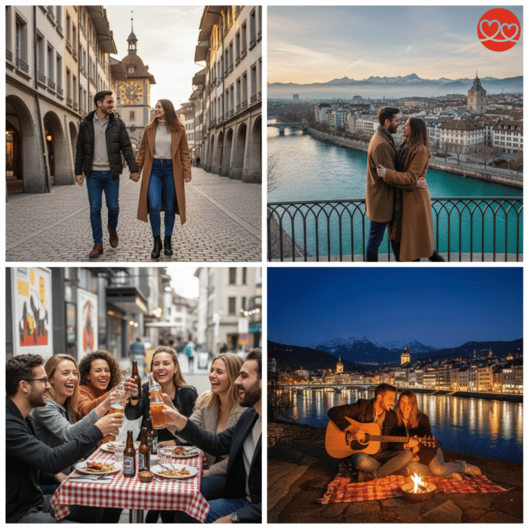 Finde die besten Date Ideen, Single Events und Tipps für die Partnersuche in Bern. Entdecke romantische Orte von der Aare bis zum Gurten für dein nächstes Date.