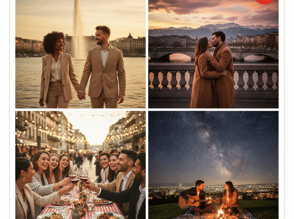 Finde die besten Date Ideen, Single Events & Tipps für die Partnersuche für Singles in Genf. Entdecke romantische Orte am Genfersee für dein nächstes Date.