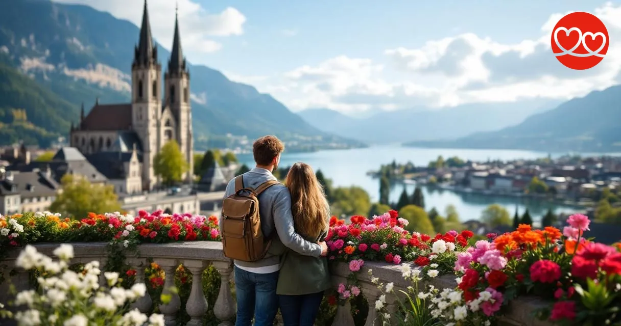 Singles und Dates in Lausanne – Paar bei der Kathedrale
