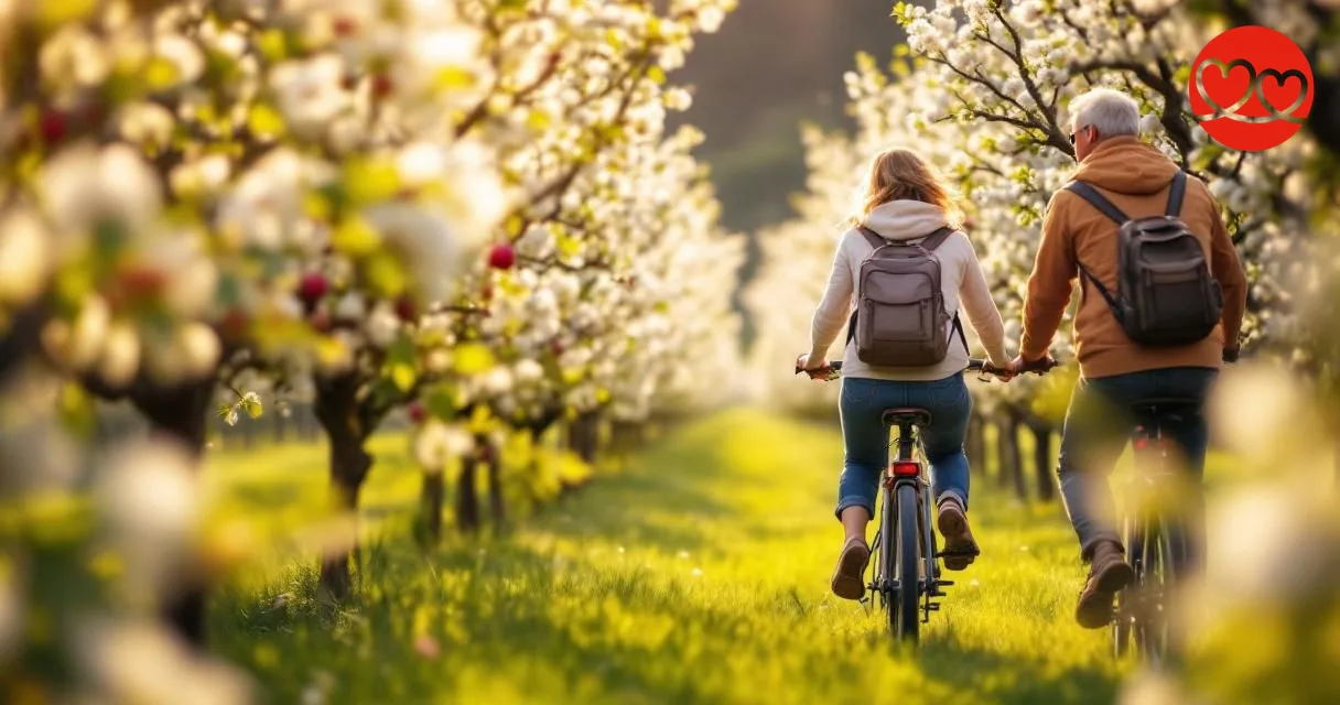 Singles und Dates im Thurgau – Paar radelt durch Apfelplantagen