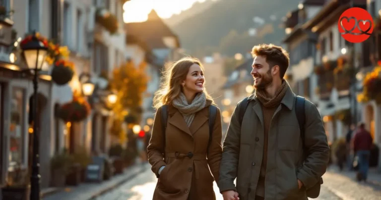 Paar beim Dating in der Zürcher Altstadt — Singles und Bekanntschaften in Zürich