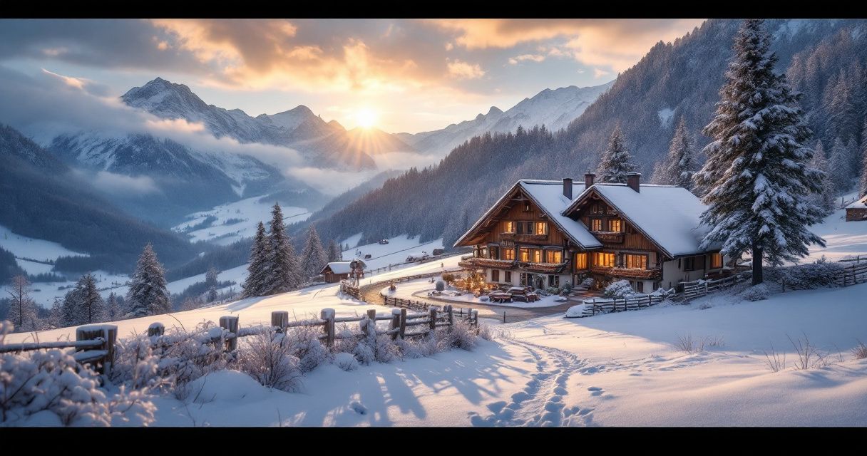 Schneebedeckter Schweizer Bauernhof im Winter – symbolisch für Bauer ledig sucht Staffel 2 (2008)
